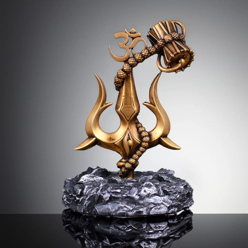 Lord Shiva Trishul With Damru Car Dashboard