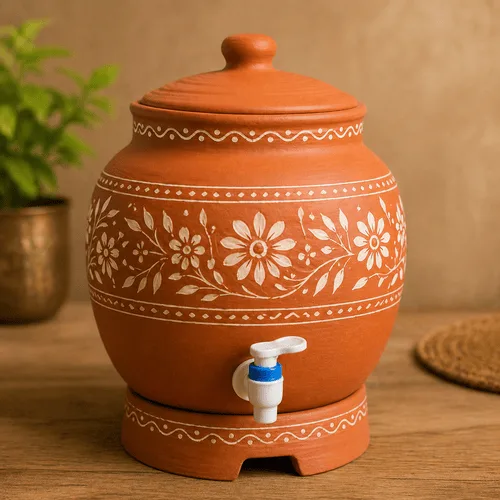 Handmade Decorative Pot – Hand Painted Clay & Ceramic Pot for Home Decor, Plants & Gifting