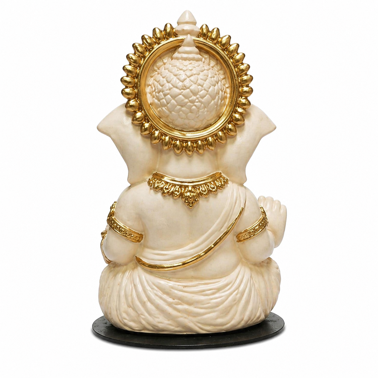 Peach Ivory Ganesha Idol – Car Dashboard & Home Decor | 3.3 Inch alternate view
