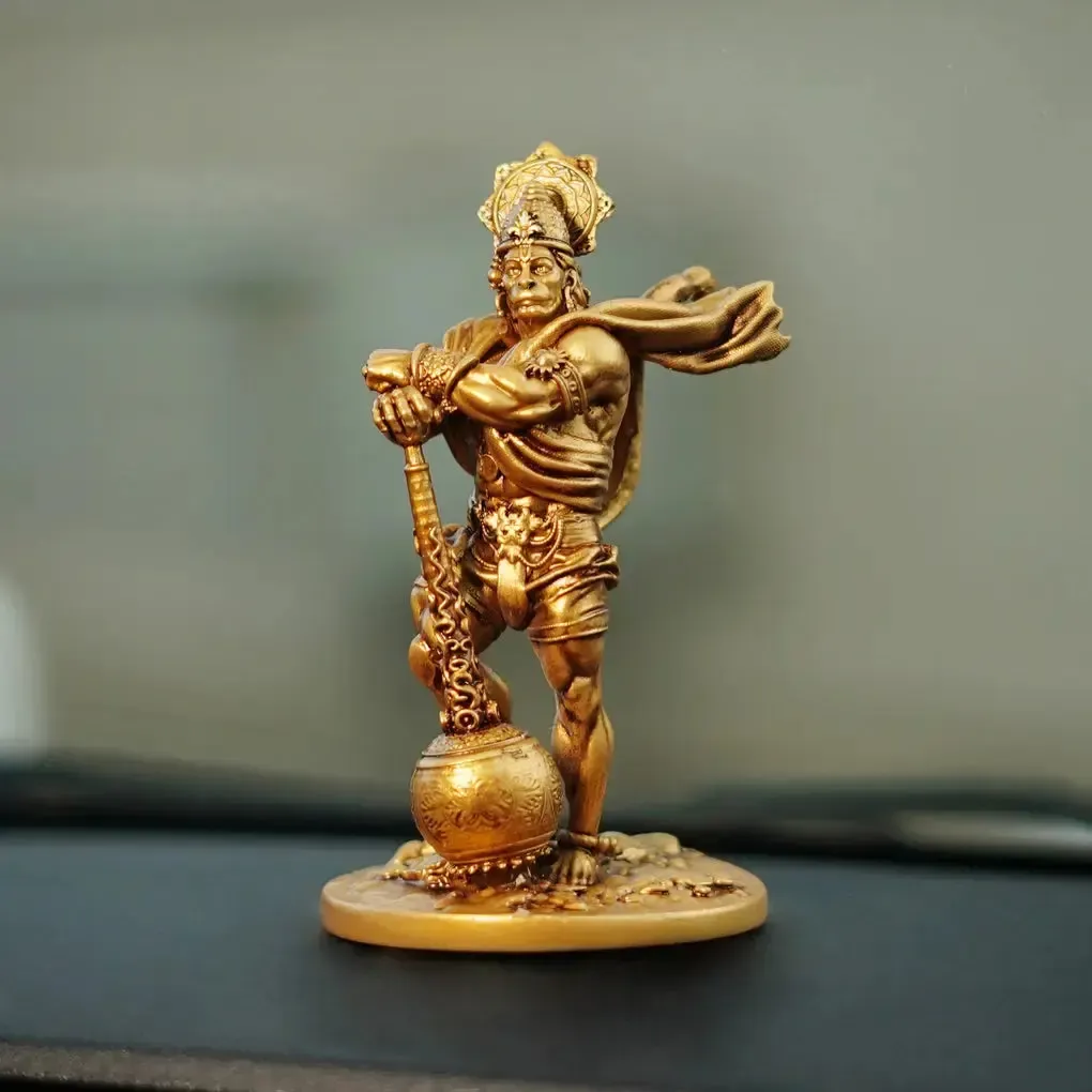 Panchmukhi Bahubali Hanuman Ji Murti for Car Dashboard | Pavan Putra Bajrangbali Idol | 4 Inch primary image