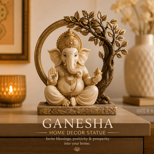 Handcrafted Ganesh Idol – Lord Ganesha Statue for Home Mandir, Office Decor & Gifting primary image