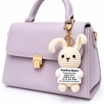 Handmade Crochet White Teddy Bear Keychain – Adorable Hand Knitted Amigurumi Teddy Charm for Keys, Bags & Gifting