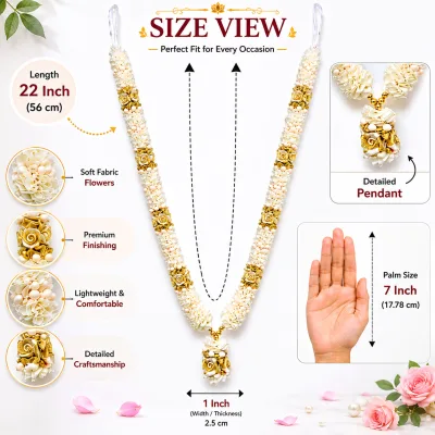 Premium Handmade Decorative Mala for Temple, Photo Frame & Bridal Decor Garland primary image