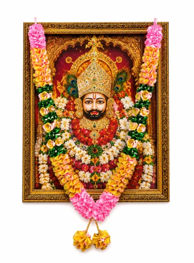 Pink Yellow Green Satin Ribbon Mala 26 Inch Handmade Rose Garland for Pooja Mandir